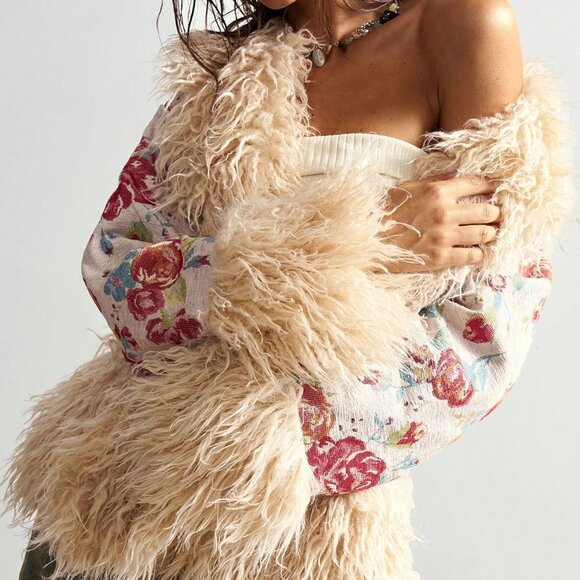 Apricot Casual Women's Boho Vacation Woven Regular Jacket - Picture 4 of 9